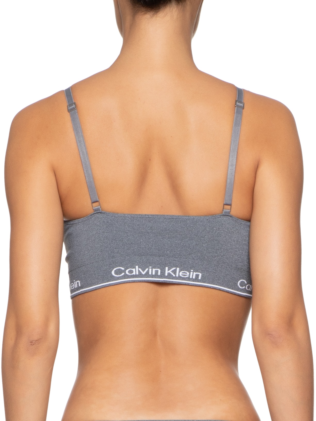 Top Triangulo Modern Cotton Seamless Cinza Calvin Klein Underwear