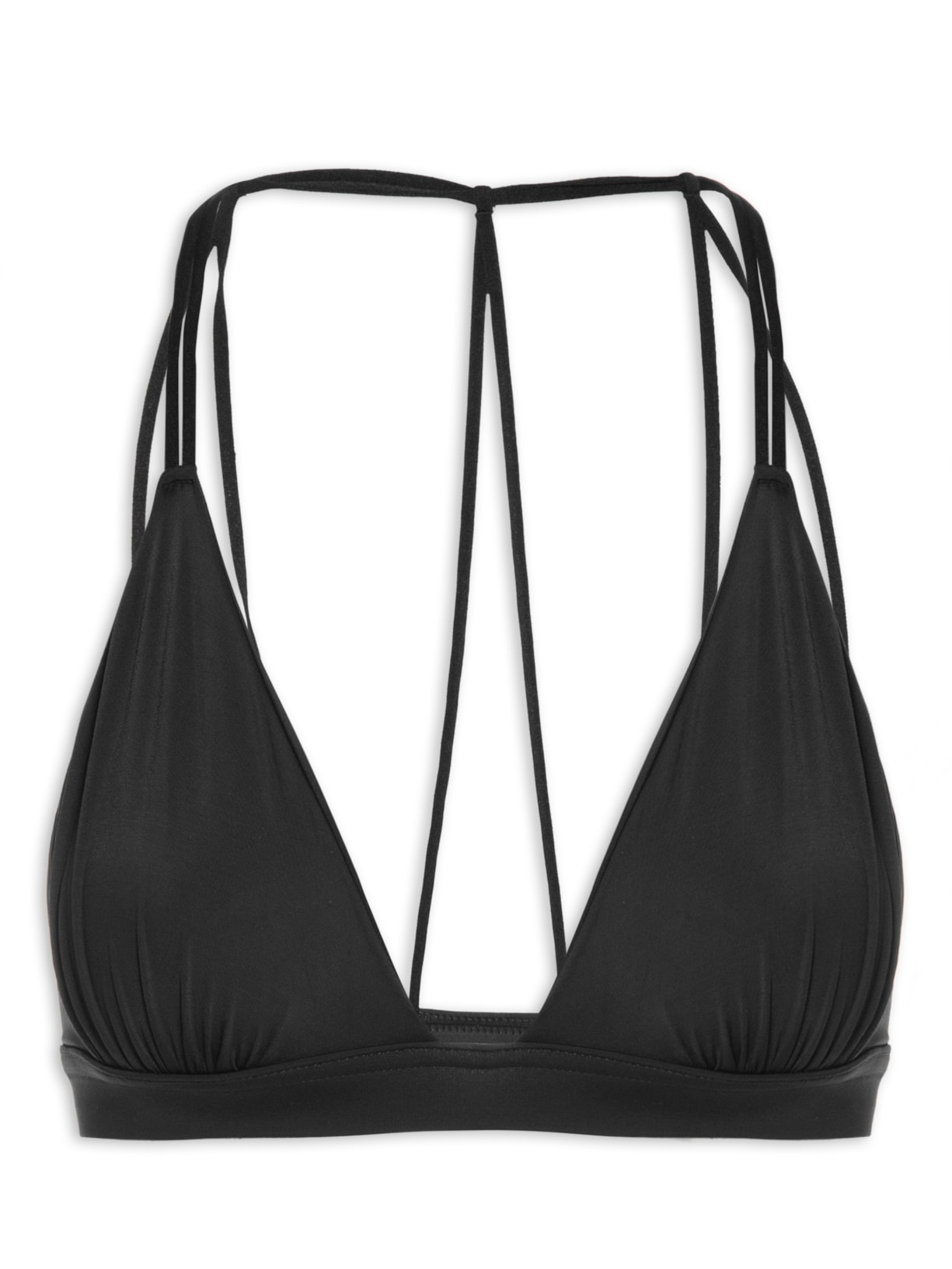 Top Triangulo Tiras - Preto