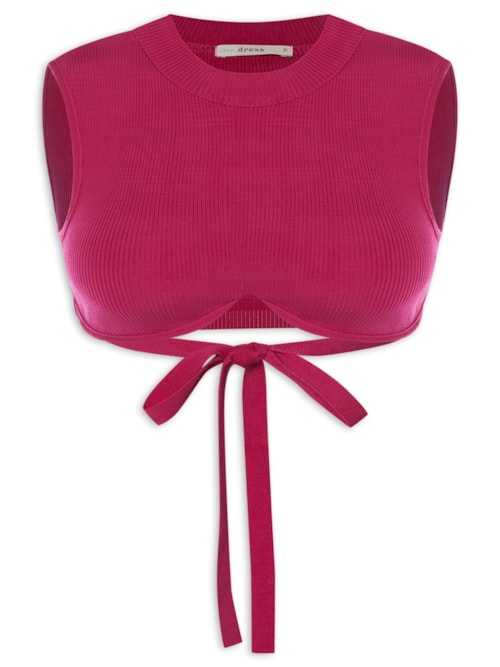 Top Tricot Amarração Aro - Rosa