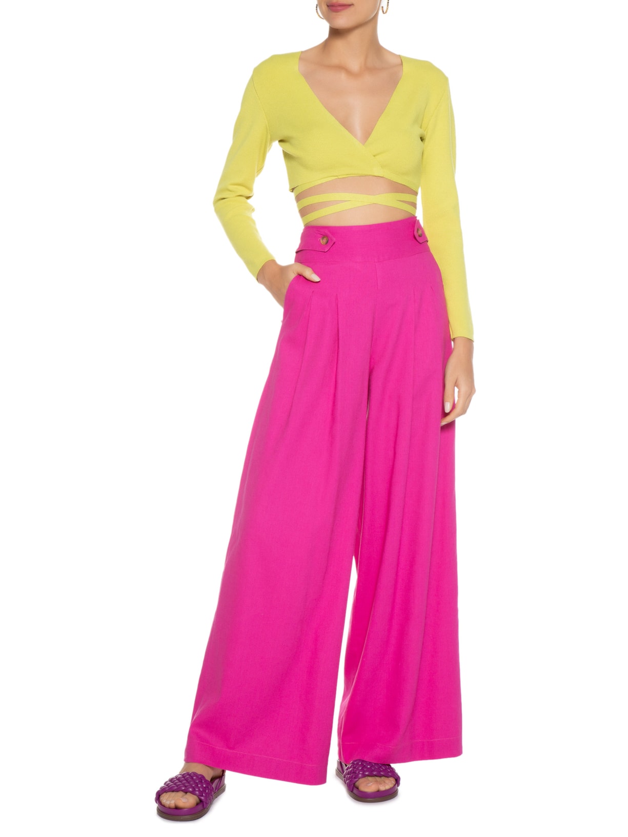 Top Tricot Amarração Verde Farm