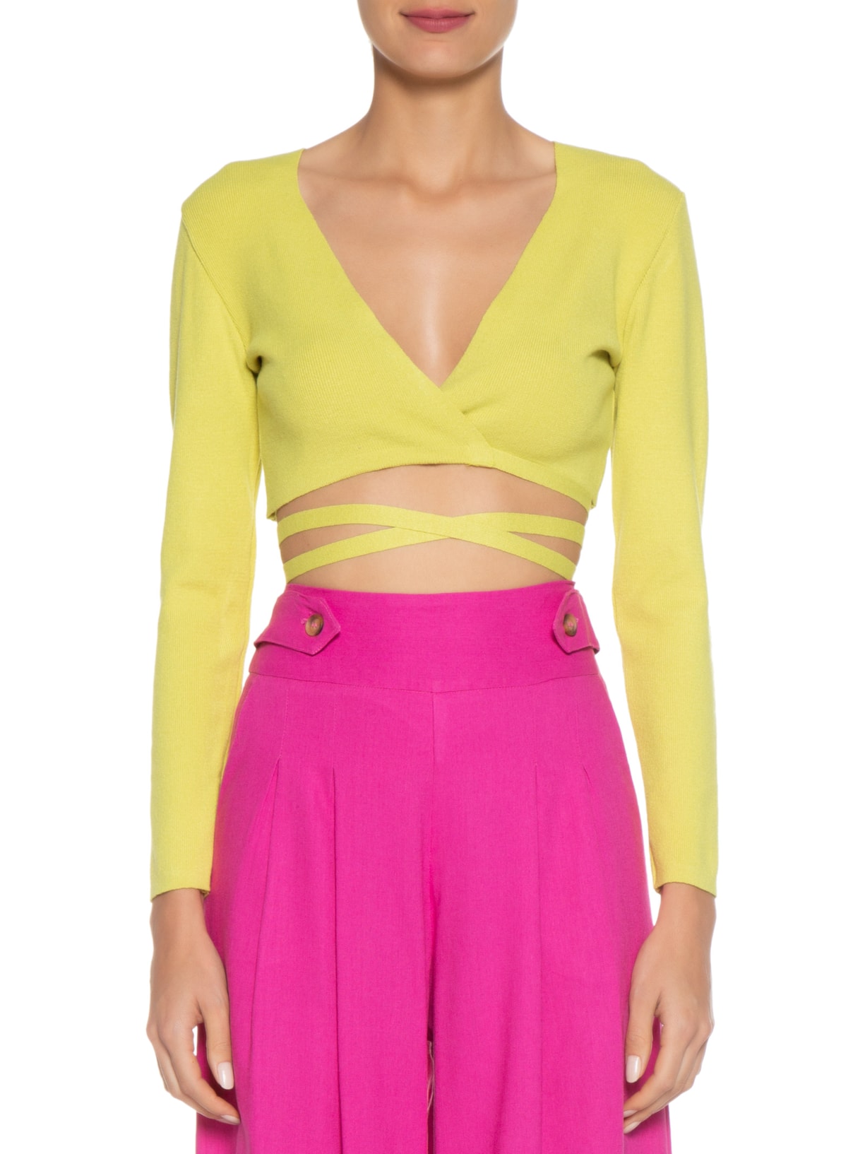 Top Tricot Amarração Verde Farm