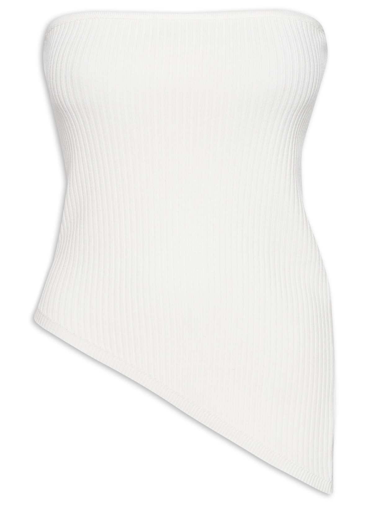 Top Tricot Assimétrico - Branco