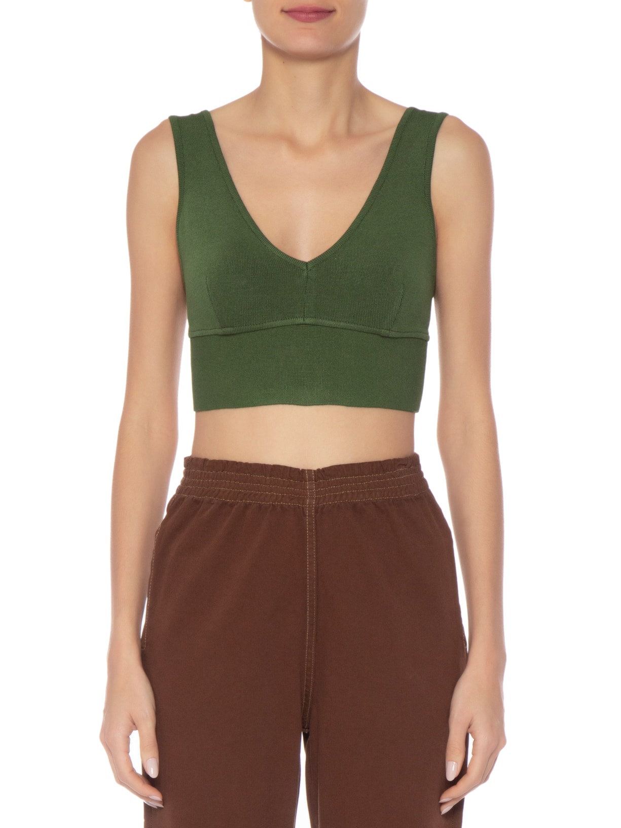 Top Tricot Basic Verde Mixed