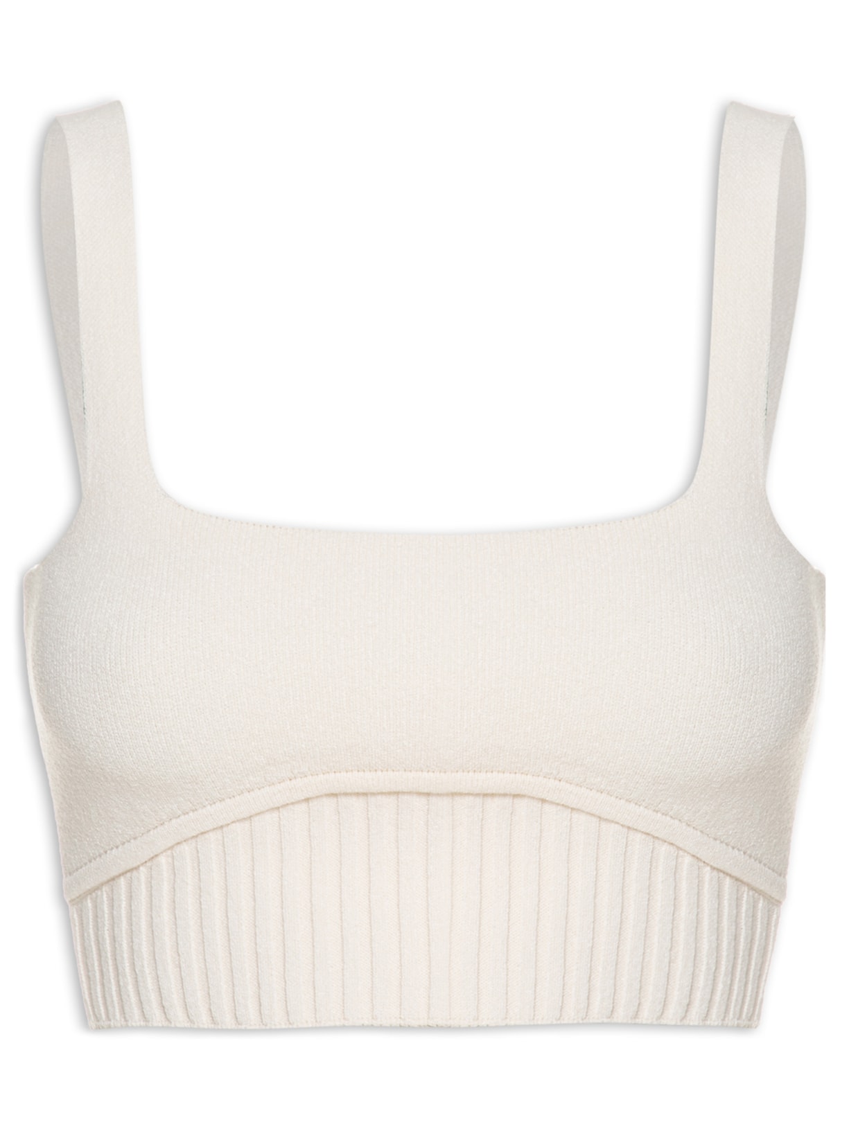 Top Tricot Bojo Marcado Bege Dress To