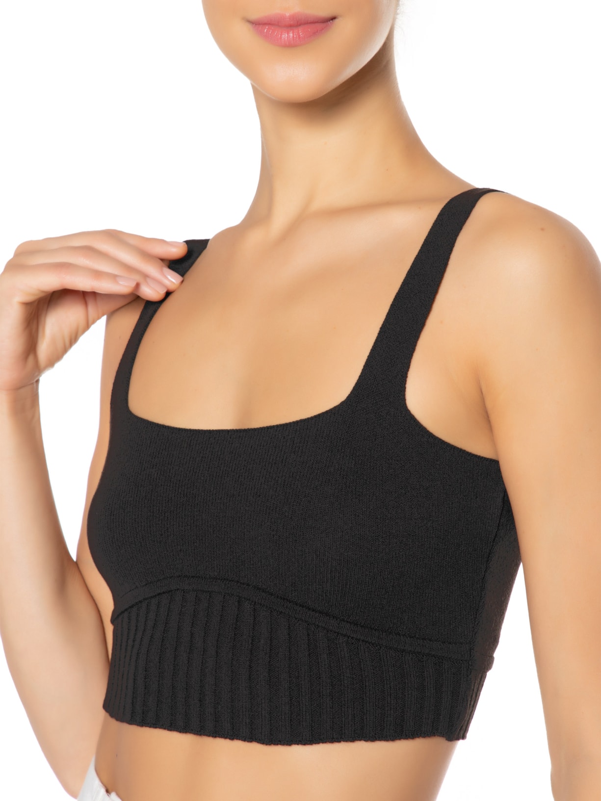 Top Tricot Busto Marcado Preto Dress To