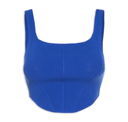 Top Tricot Corselet - Azul