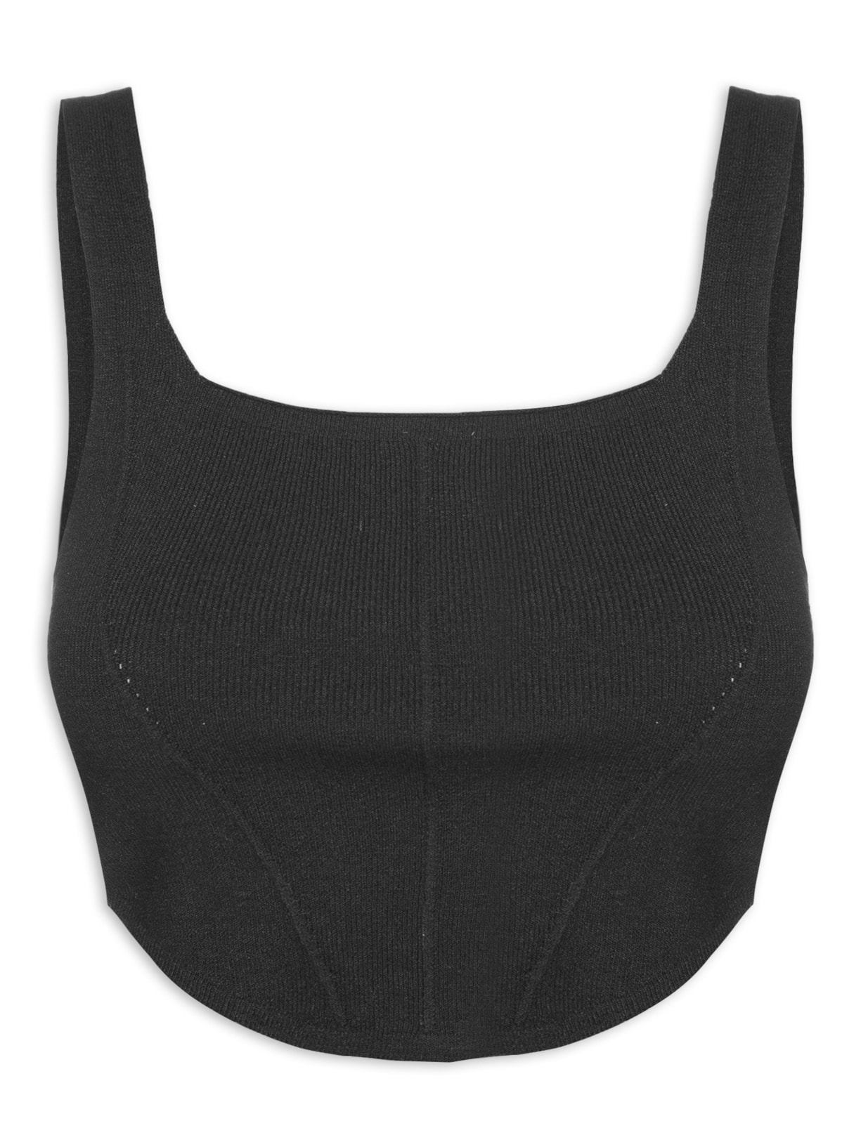 Top Tricot Corselet Preto Farm