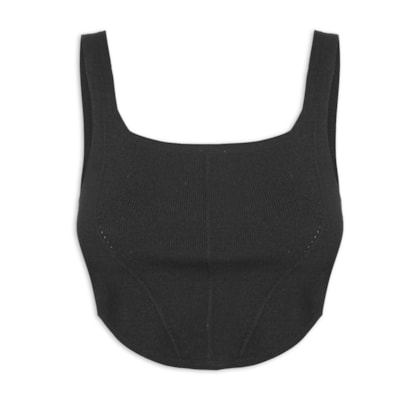 Top Tricot Corselet - Preto