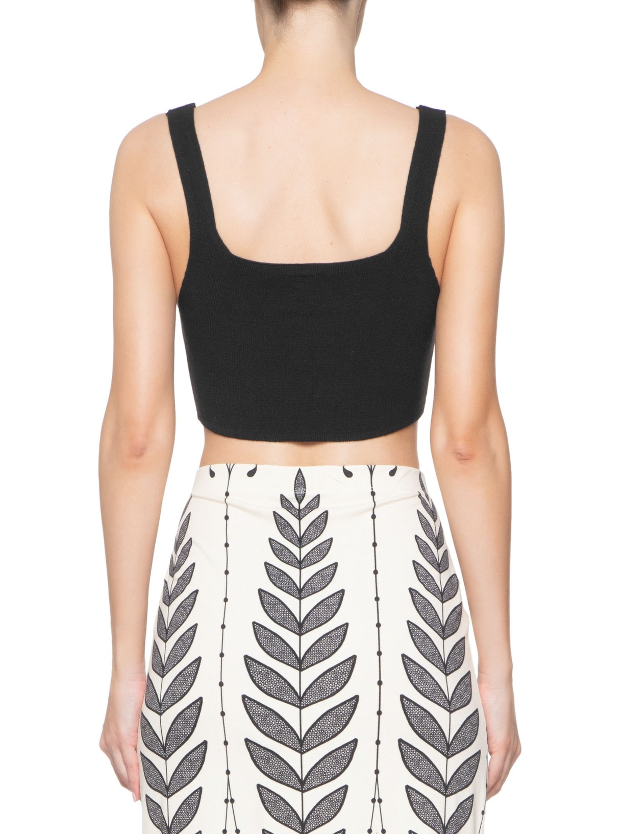 Top Tricot Corselet Preto Farm