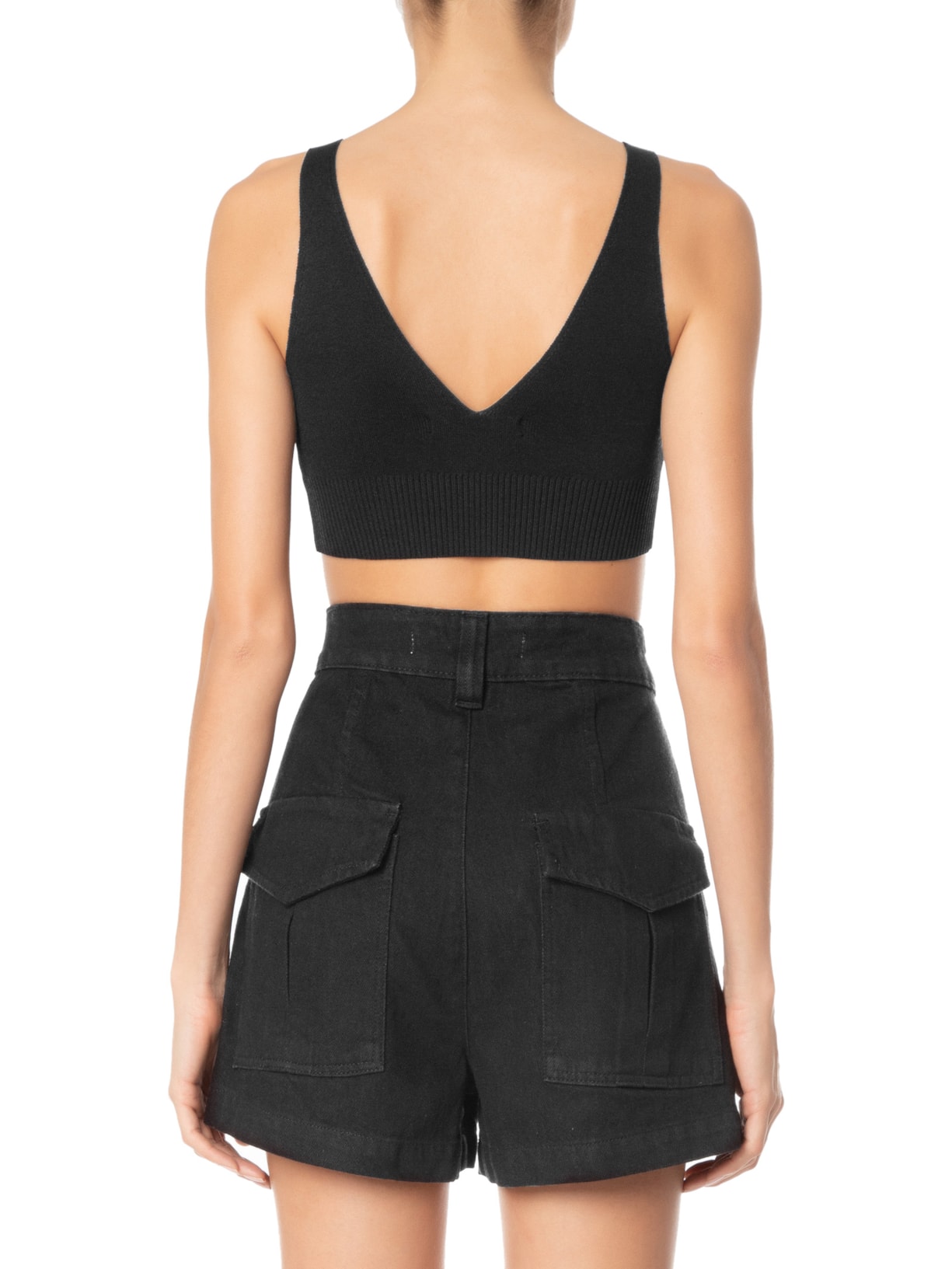 Top Tricot Intimates Preto Animale