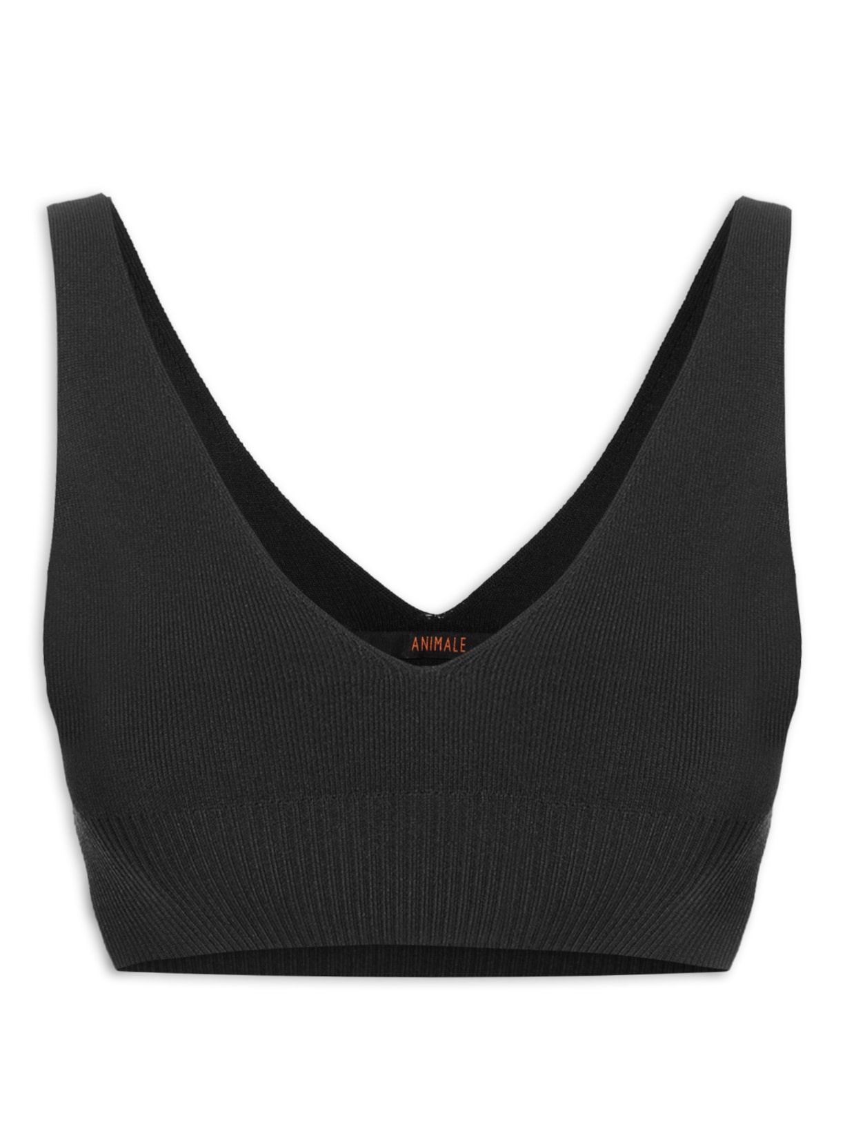 Top Tricot Intimates Preto Animale