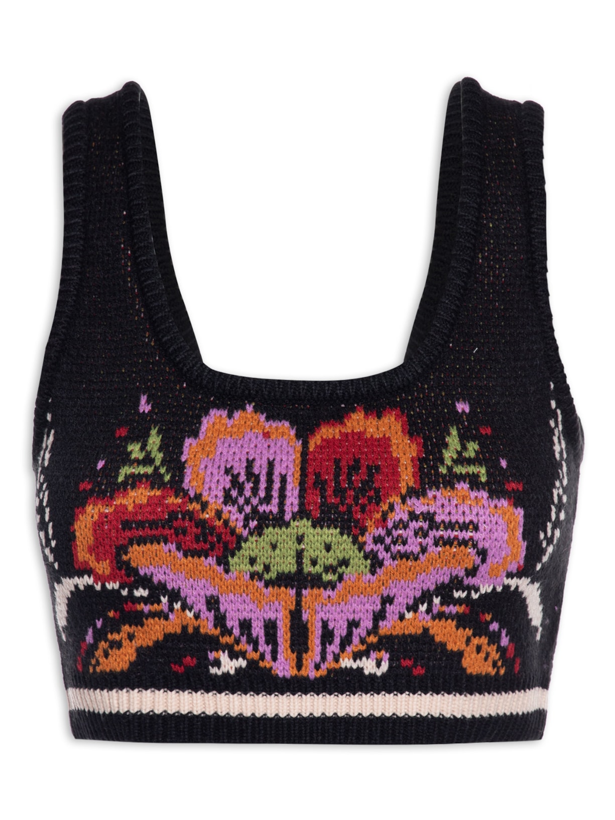 Top Tricot Jardim Clássico - Preto