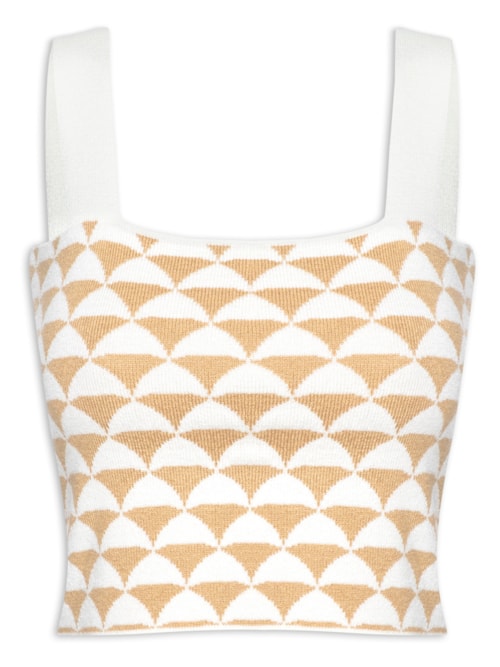 Top Tricot Miragem - Bege