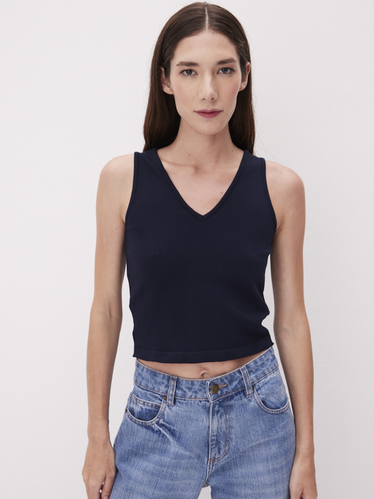 Top Tricot Pati Azul Mixed