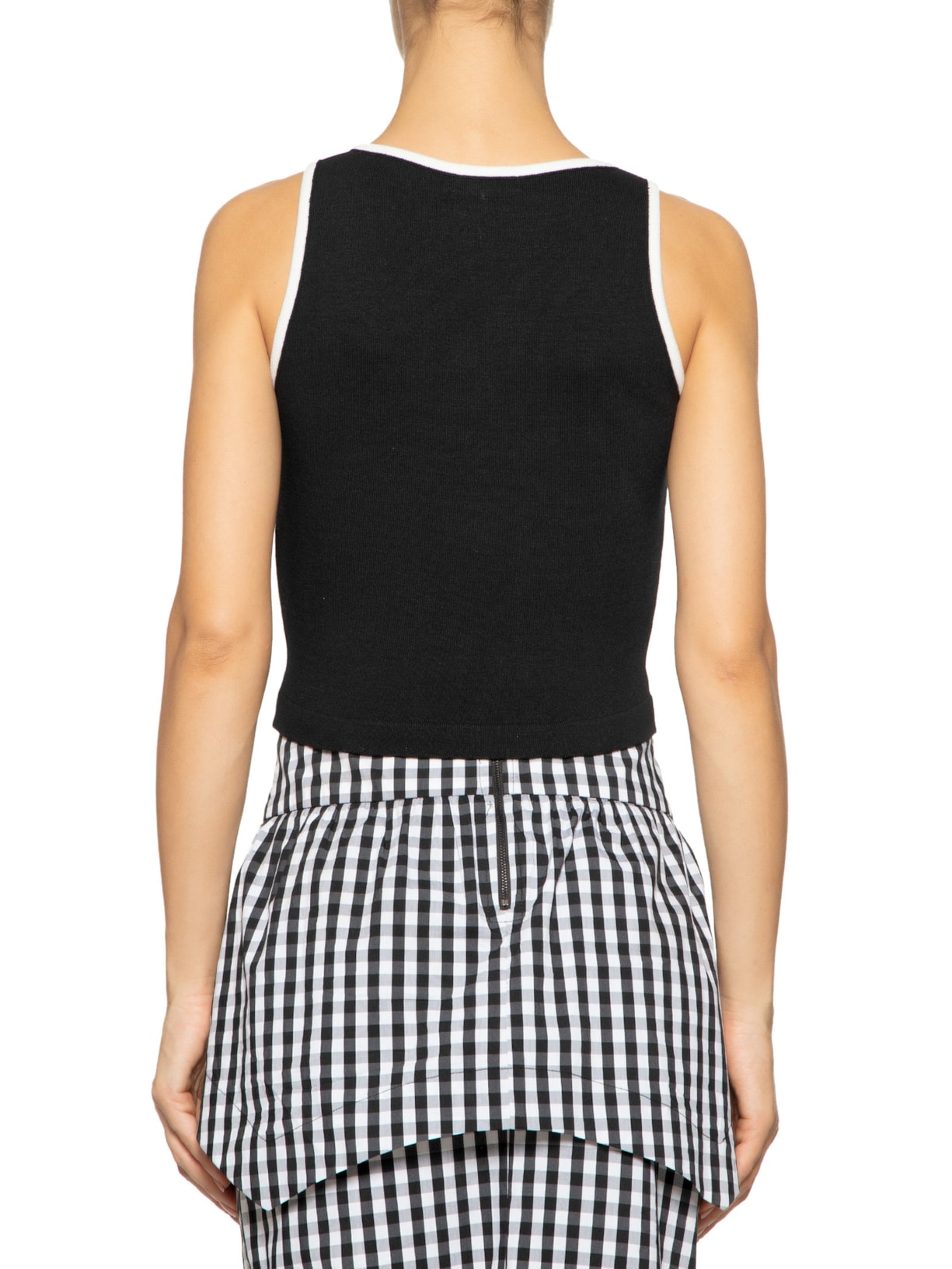 Top Tricot Pati Bicolor Preto Mixed