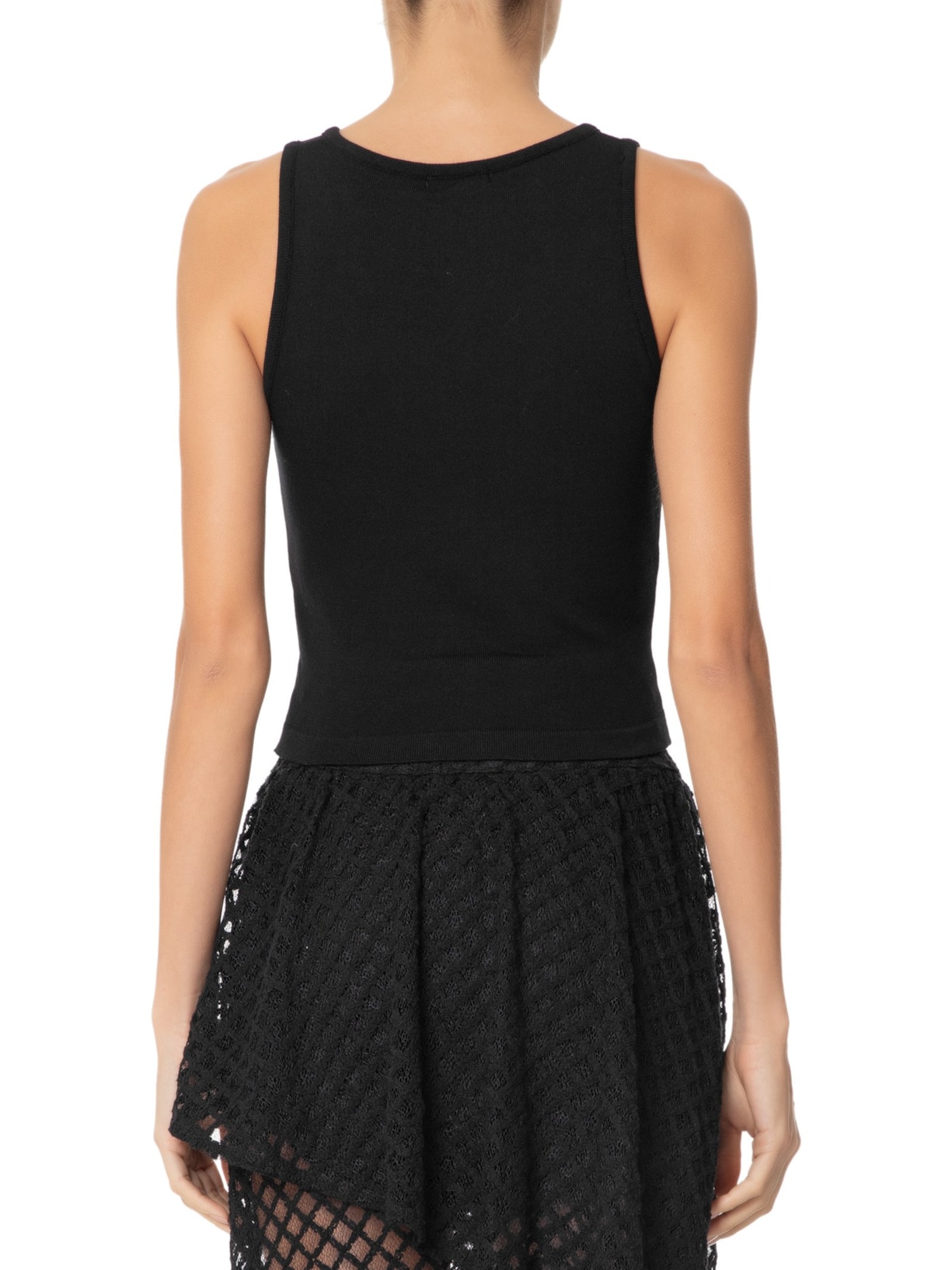 Top Tricot Pati Gola V Preto Mixed