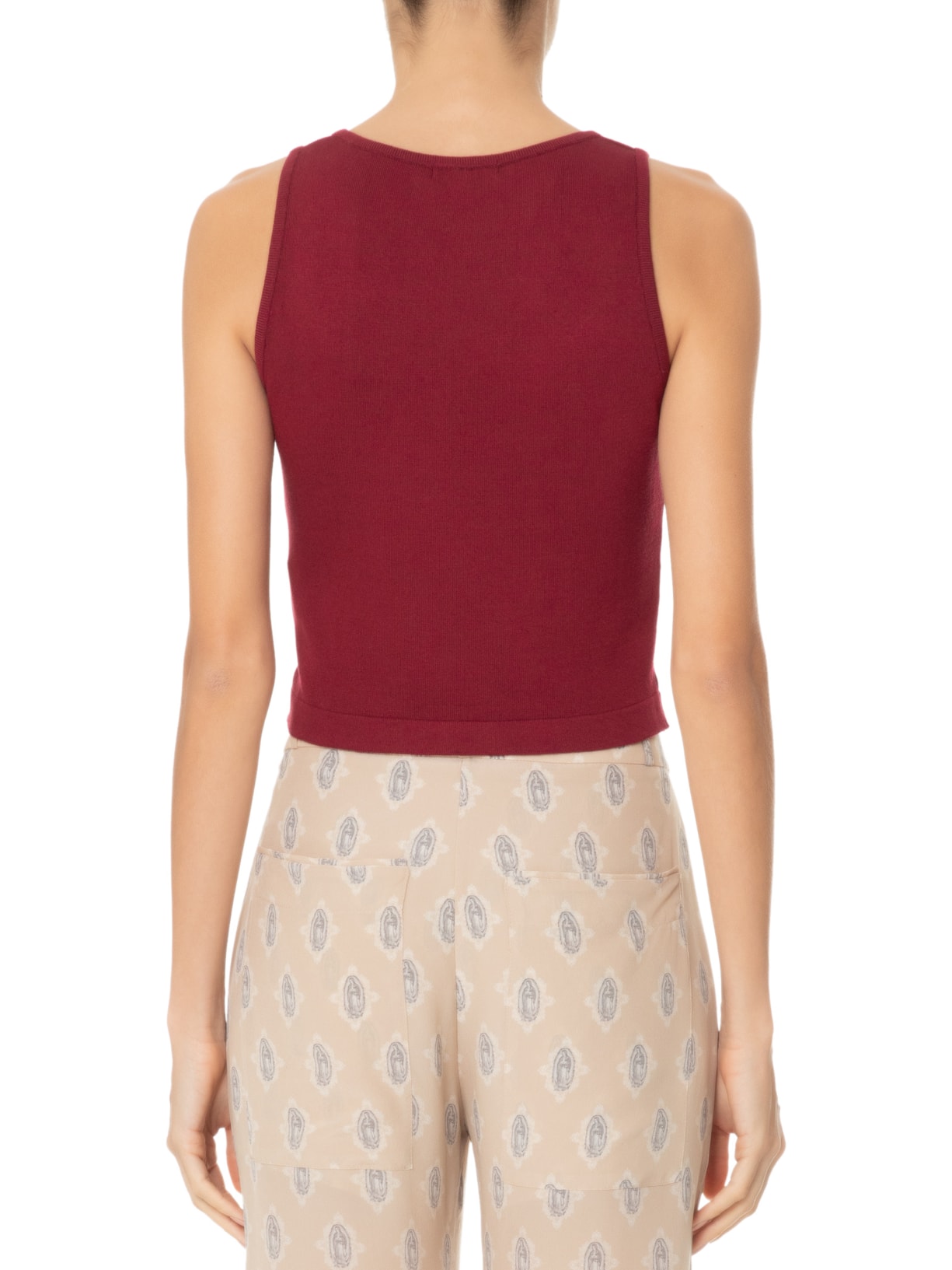 Top Tricot Pati Gola V Vermelho Mixed