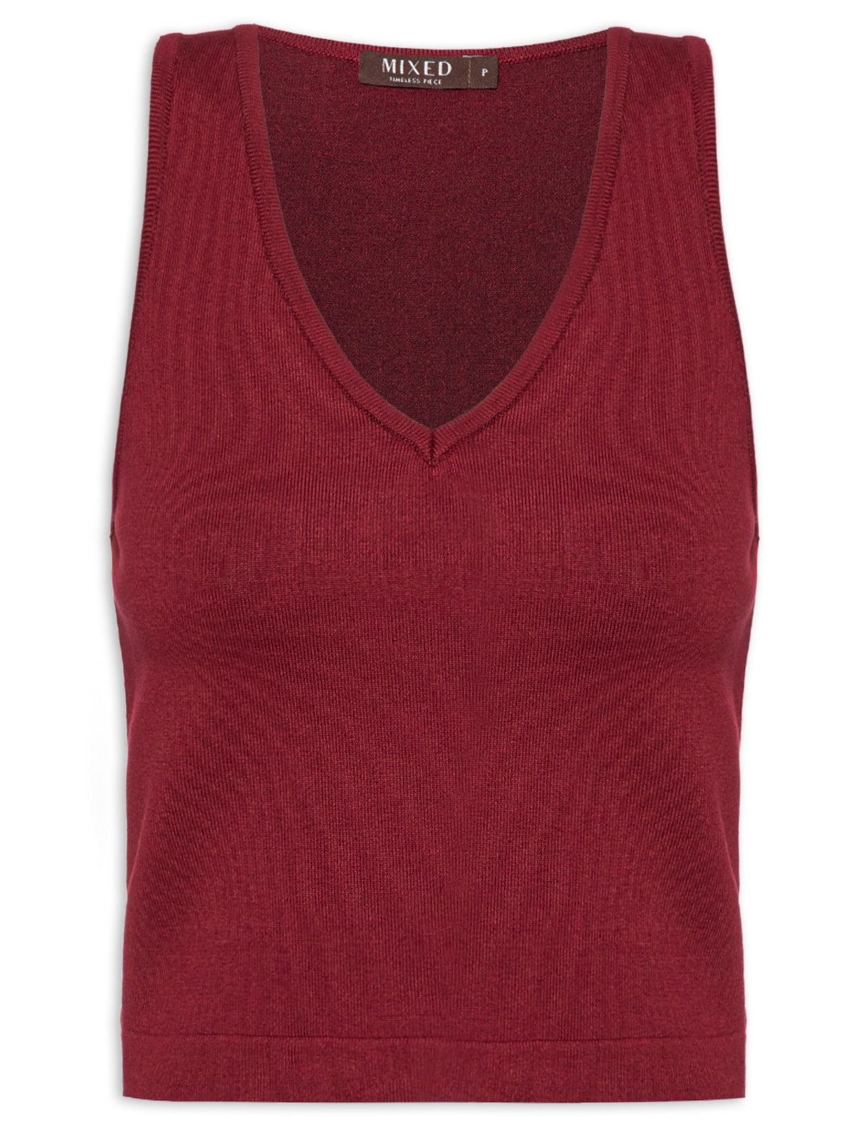 Top Tricot Pati Gola V - Vermelho