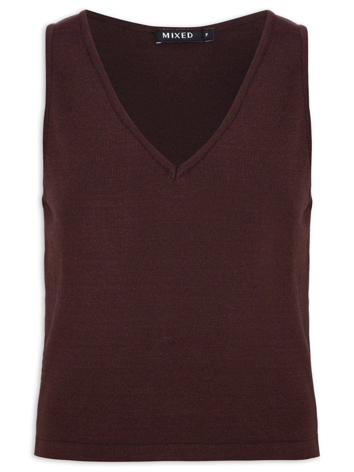 Top Tricot Pati - Marrom