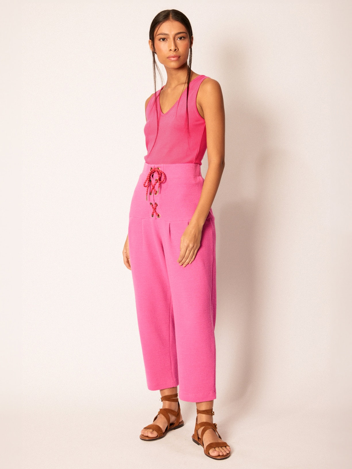 Top Tricot Pati V V26 Rosa Mixed