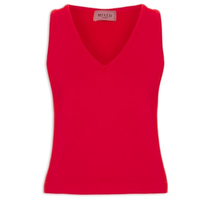 Top Tricot Pati V V26 - Vermelho