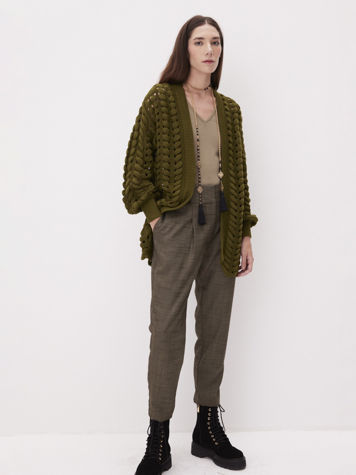 Top Tricot Pati Verde Mixed