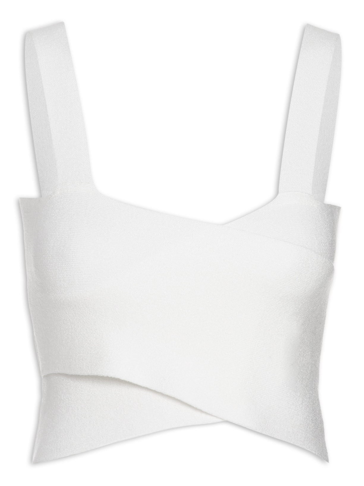 Top Tricot Transpassado - Off White
