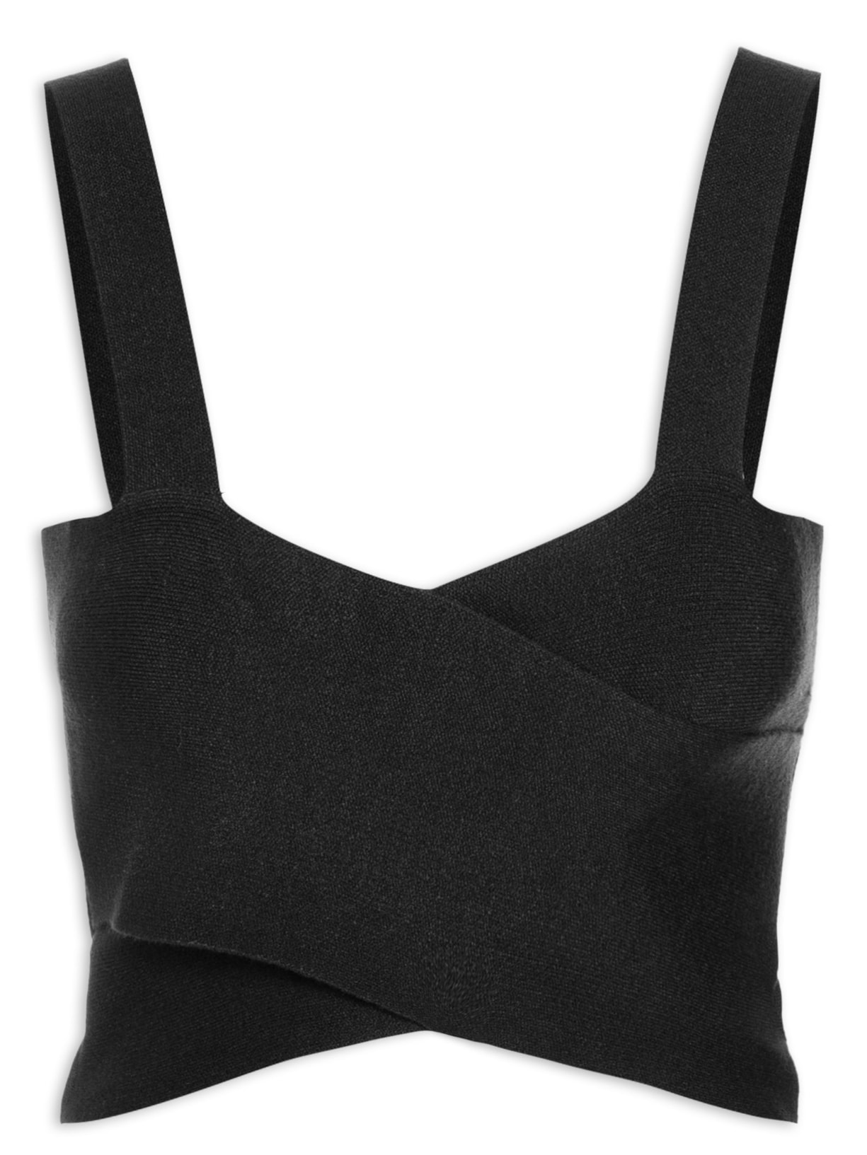Top Tricot Transpassado - Preto
