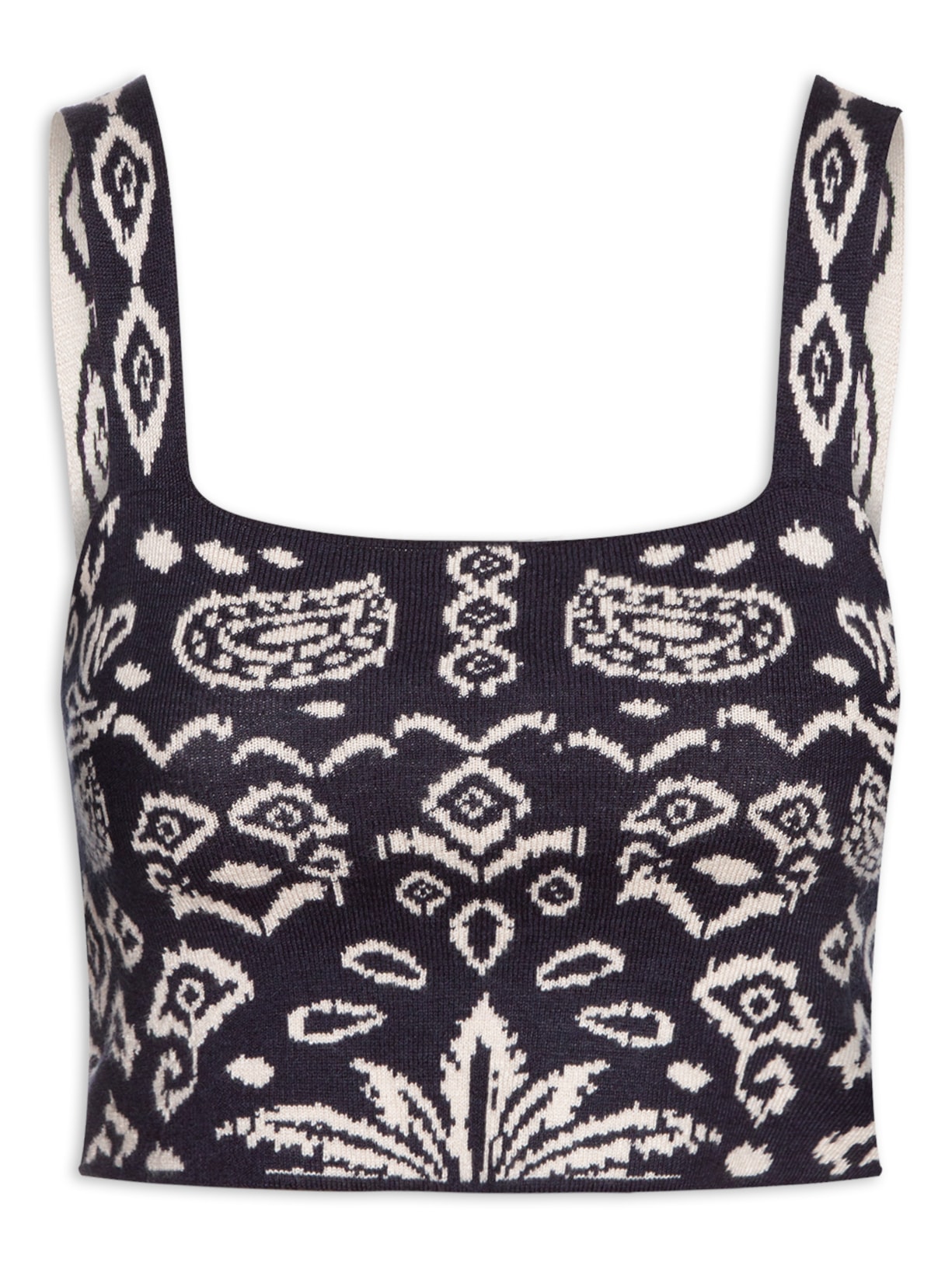 Top Tricot Tropikat - Preto