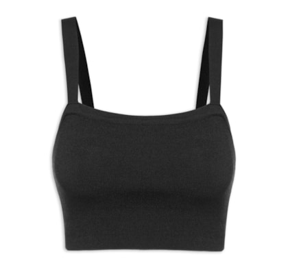 Top Tula Tricot - Preto