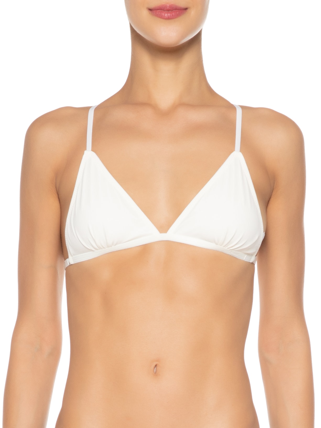 Top Tule Triângulo Basic Off White Animale