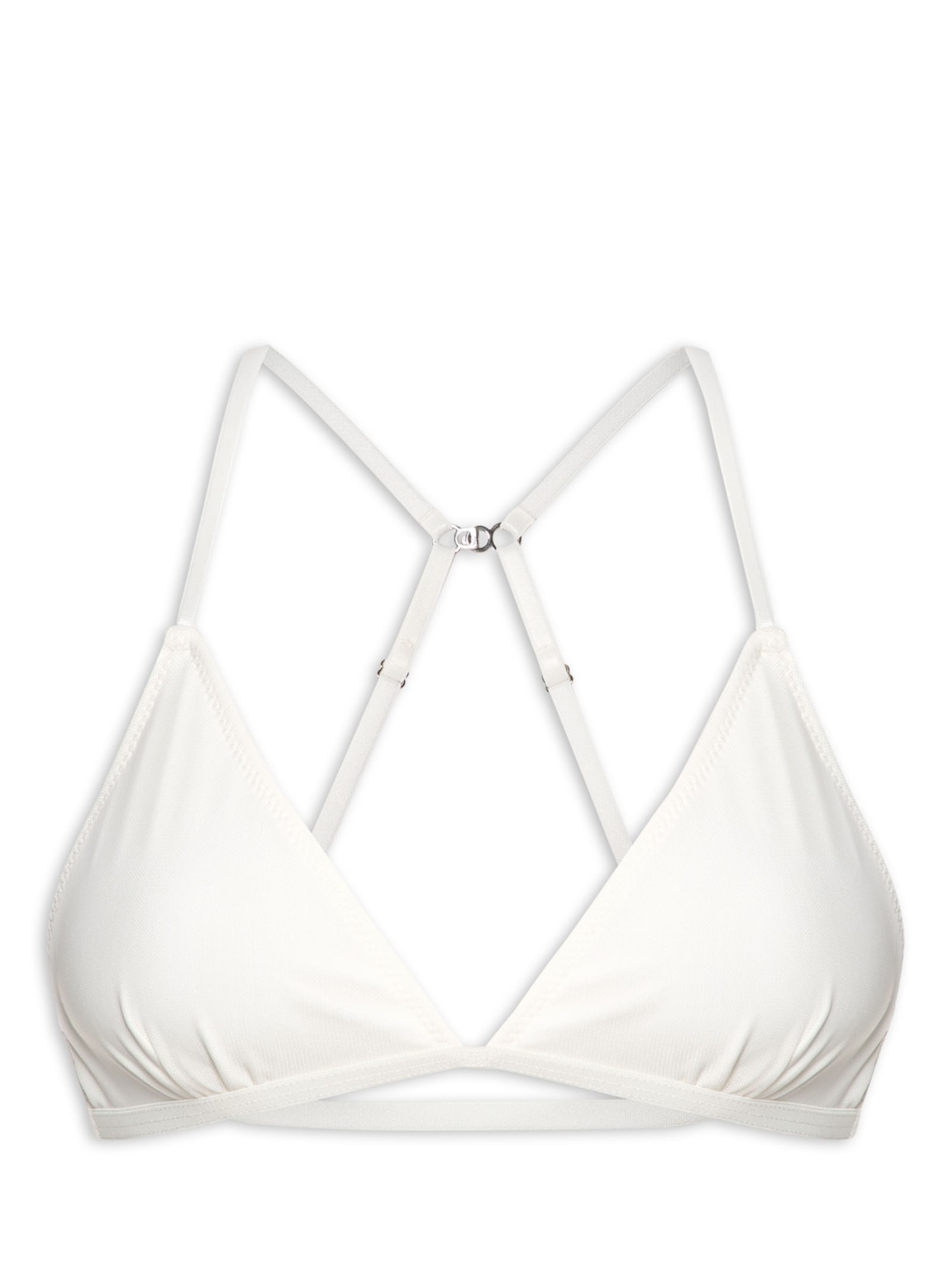 Top Tule Triângulo Basic Off White Animale