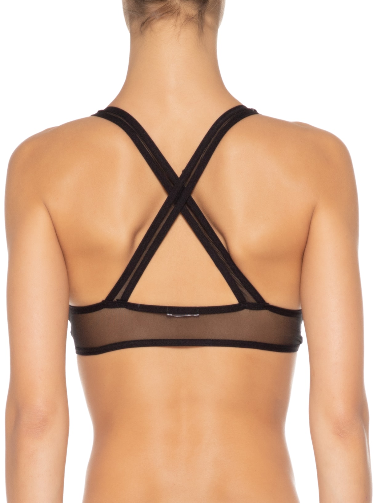 Top Tule Vazado Preto Animale