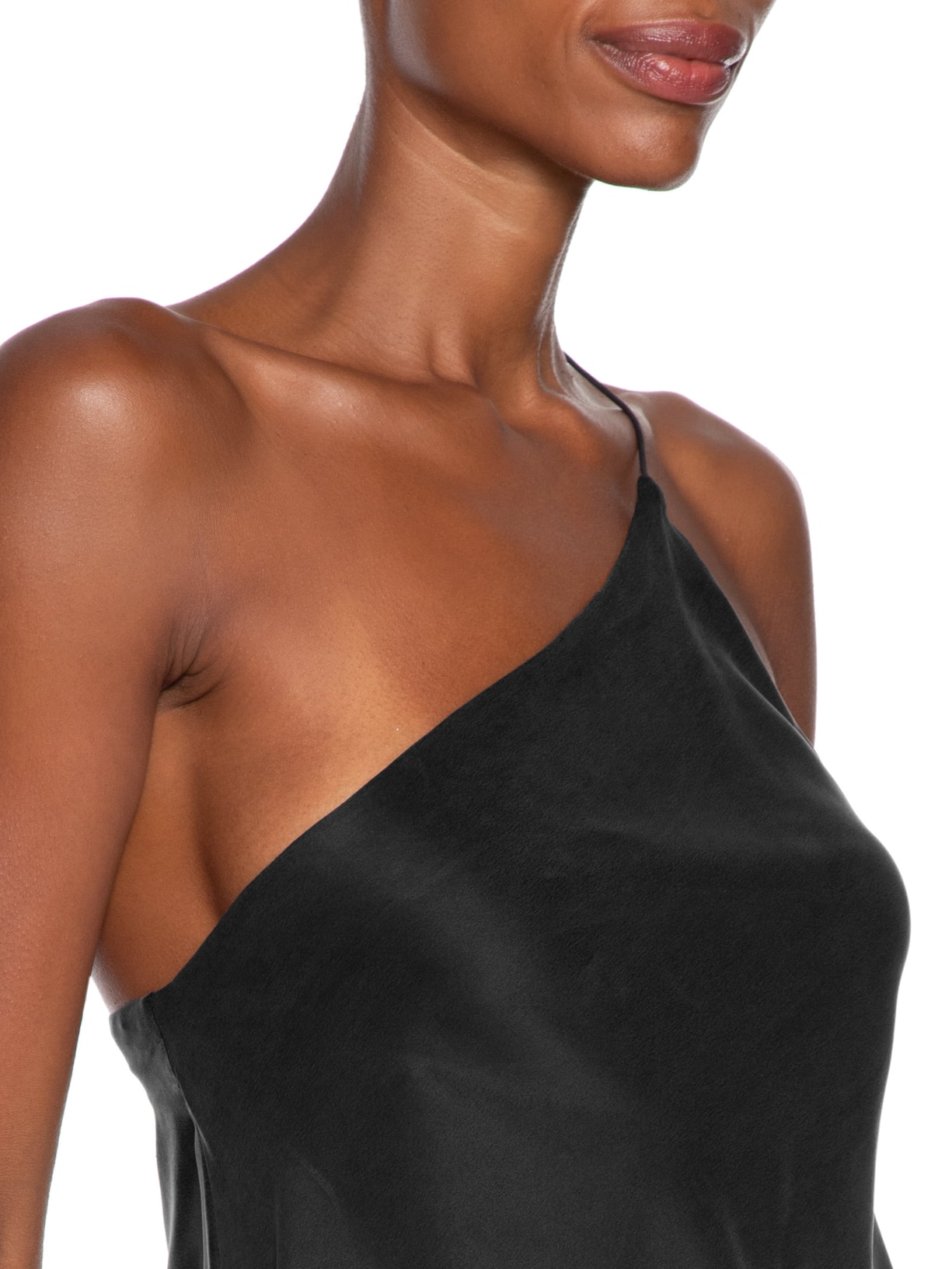 Top Um Ombro Assimétrico Preto Animale