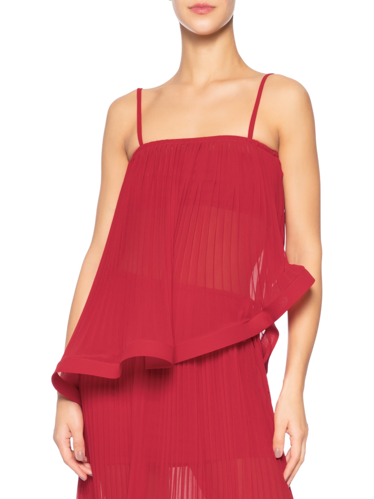 Top Veggie Assimétrico Vermelho Marina Bitu