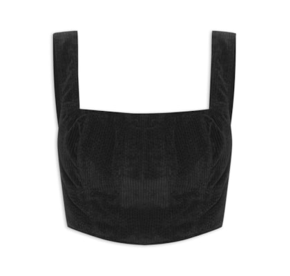 Top Veludo Cotelê - Preto 