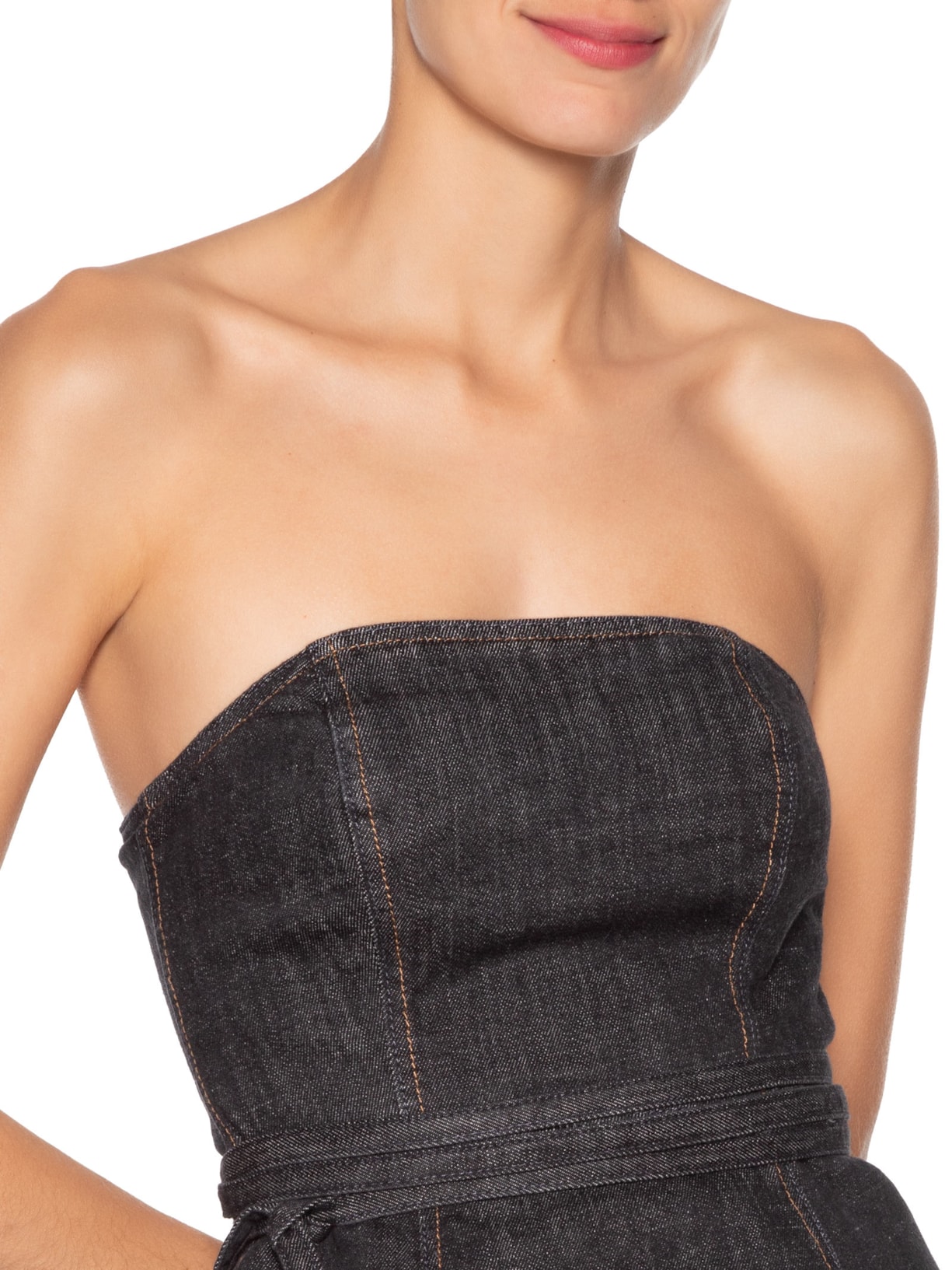 Top Vick Denim Preto Bo.bô