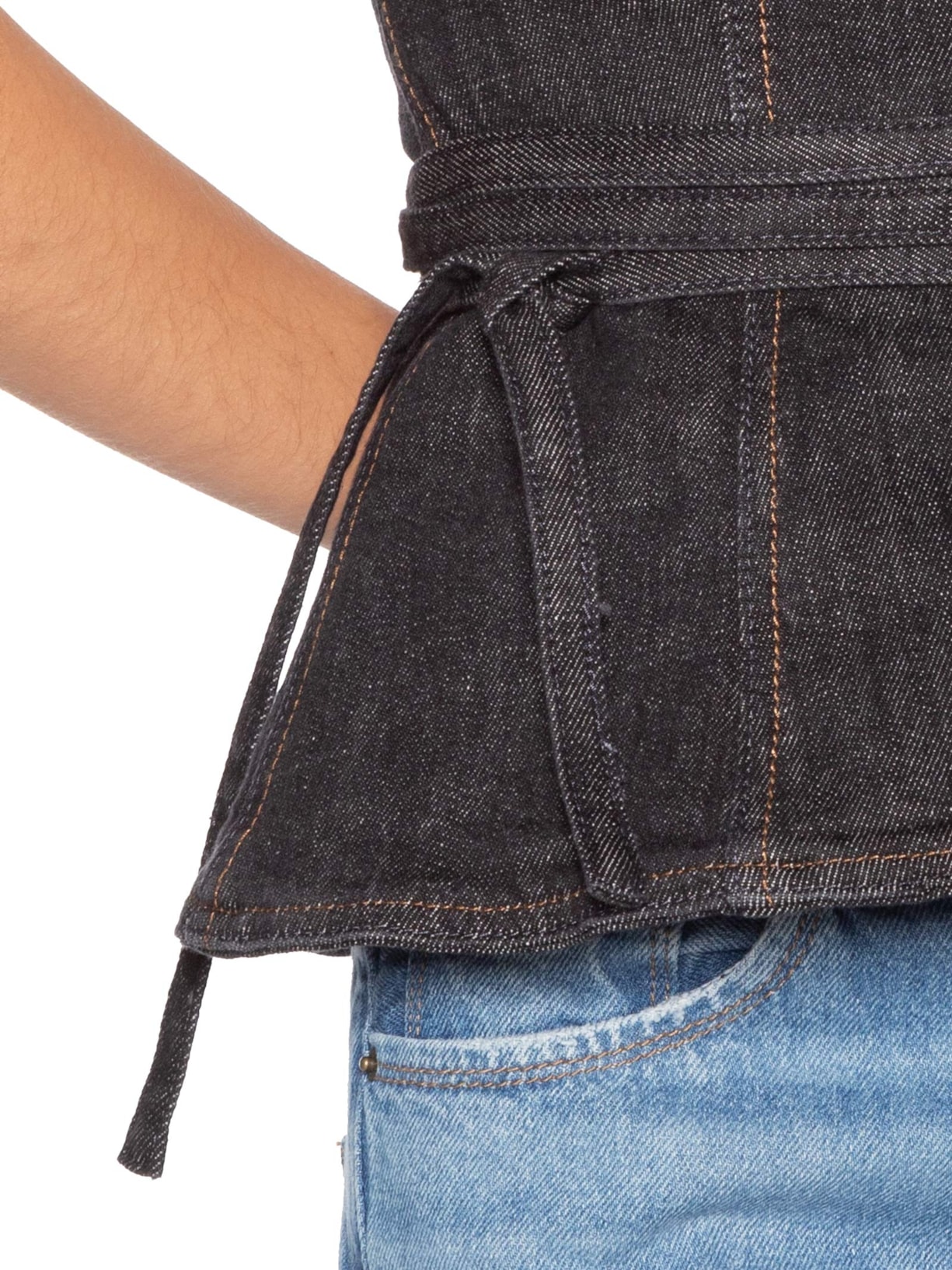 Top Vick Denim Preto Bo.bô