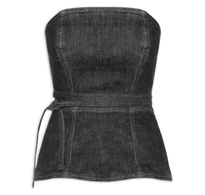 Top Vick Denim - Preto