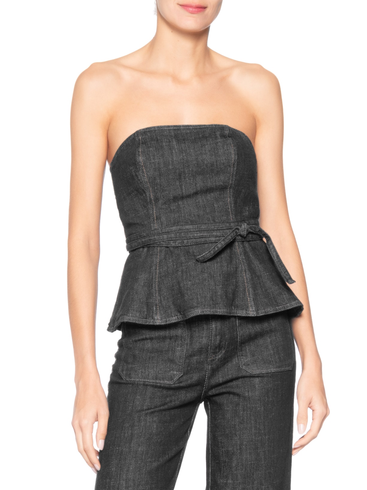Top Vick Denim Preto Bo.bô