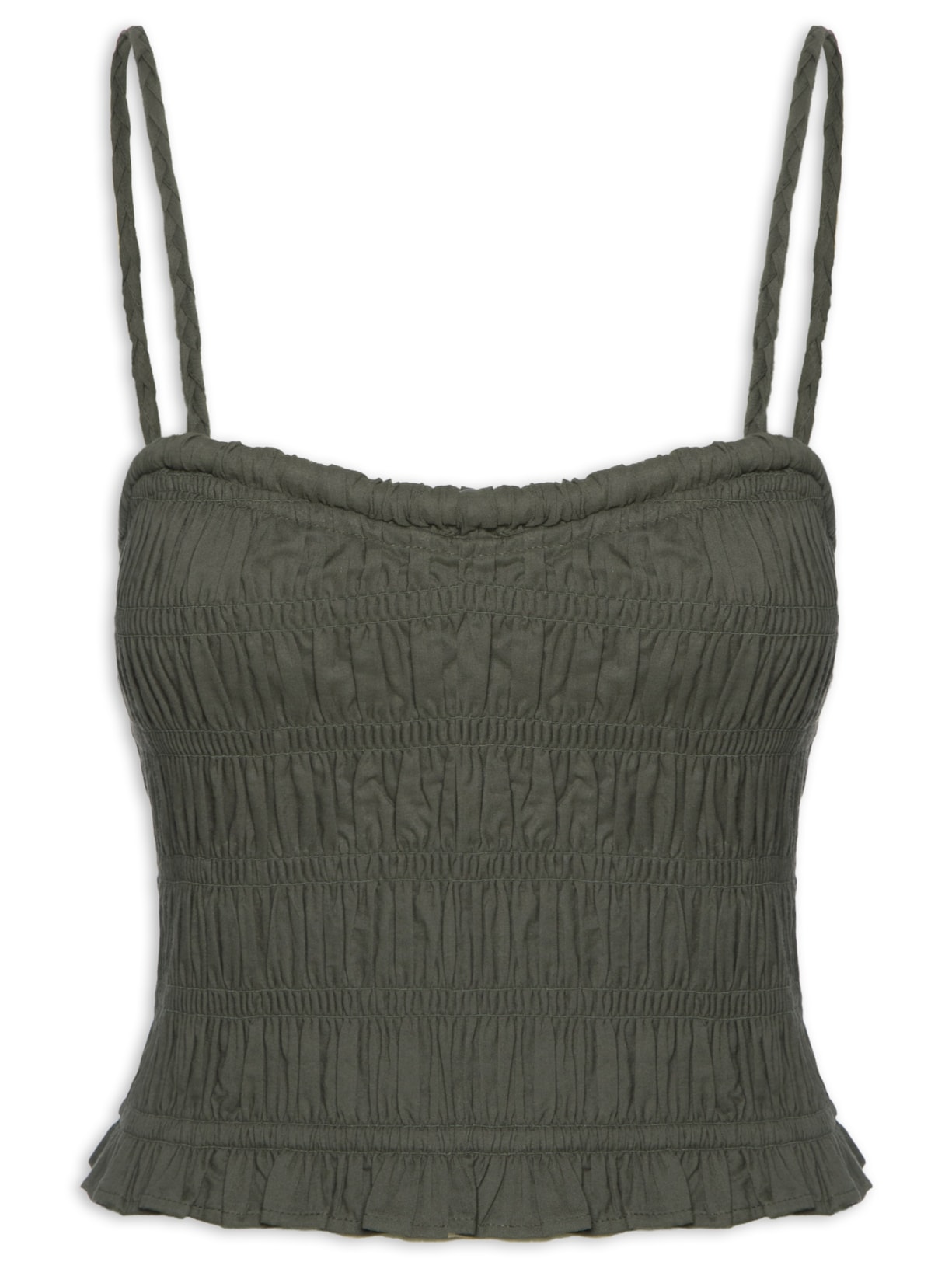 Top Voil Com Enchimento No Decote Cinza Animale Jeans