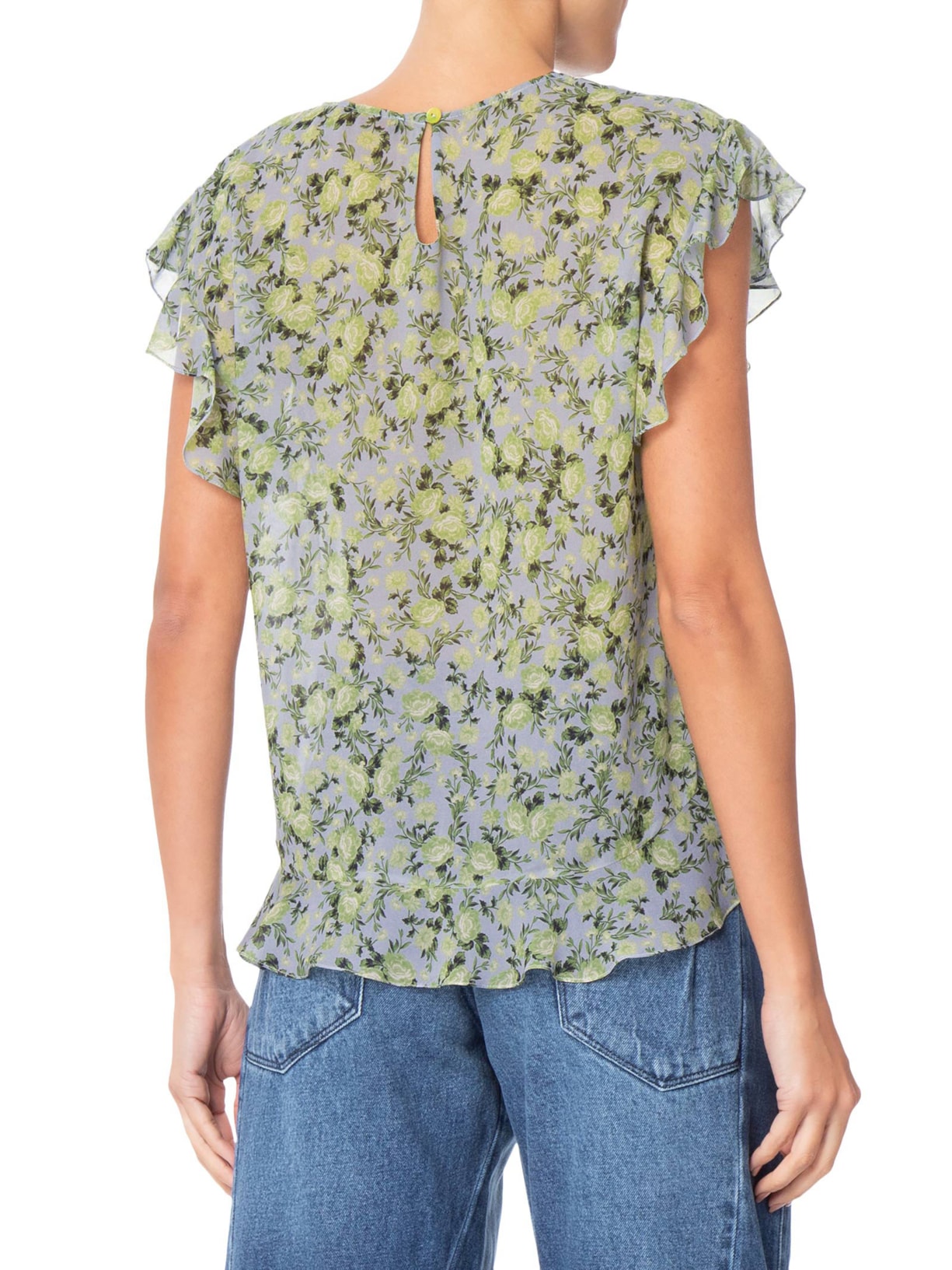 Top Wizzie Liberty Burle Gelo e Bamboo Azul Animale
