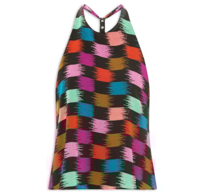 Top Xadrez Whisky Color - Preto