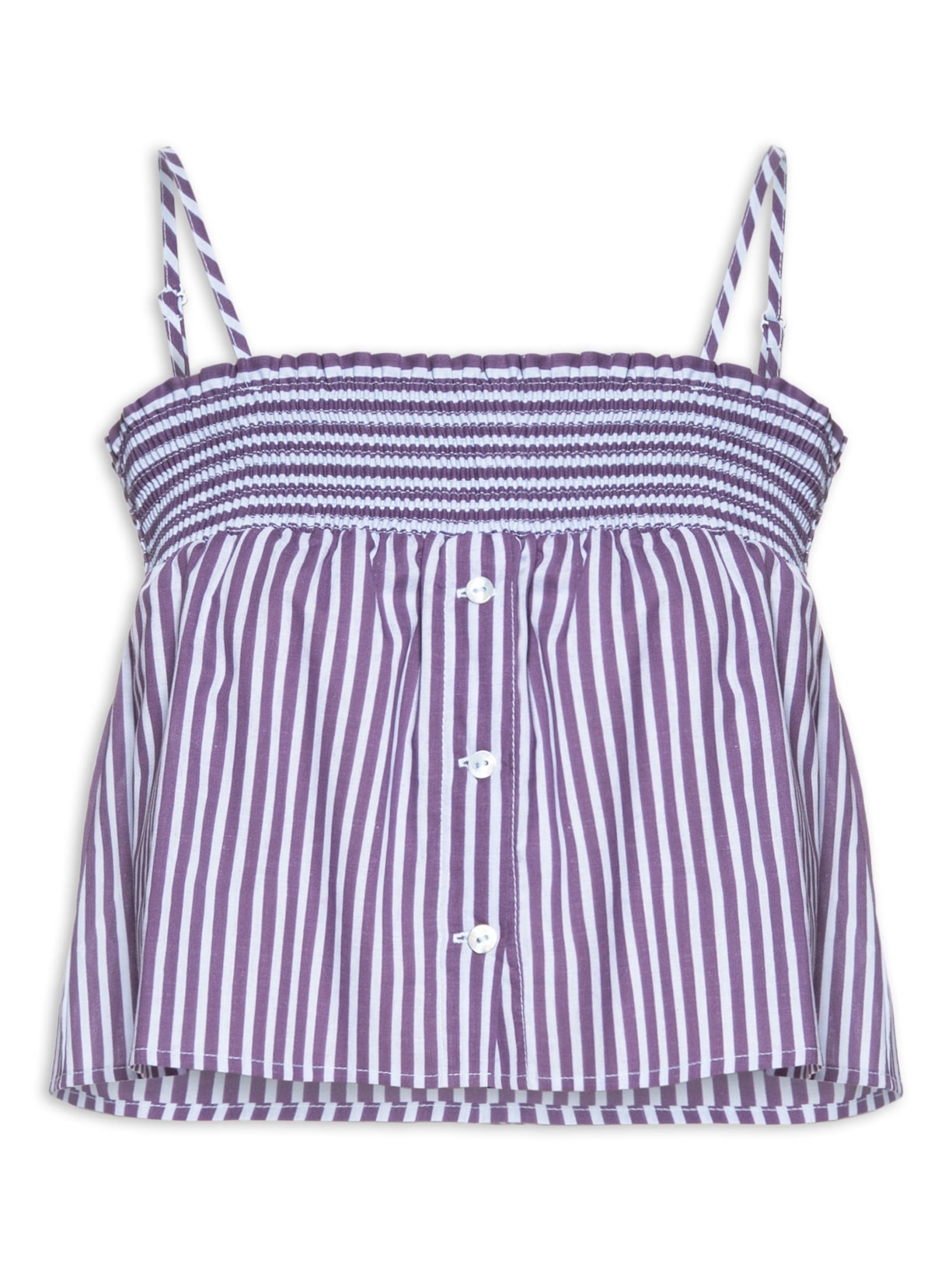 Topinho Feminino Cropped Voil Listrado Roxo Animale