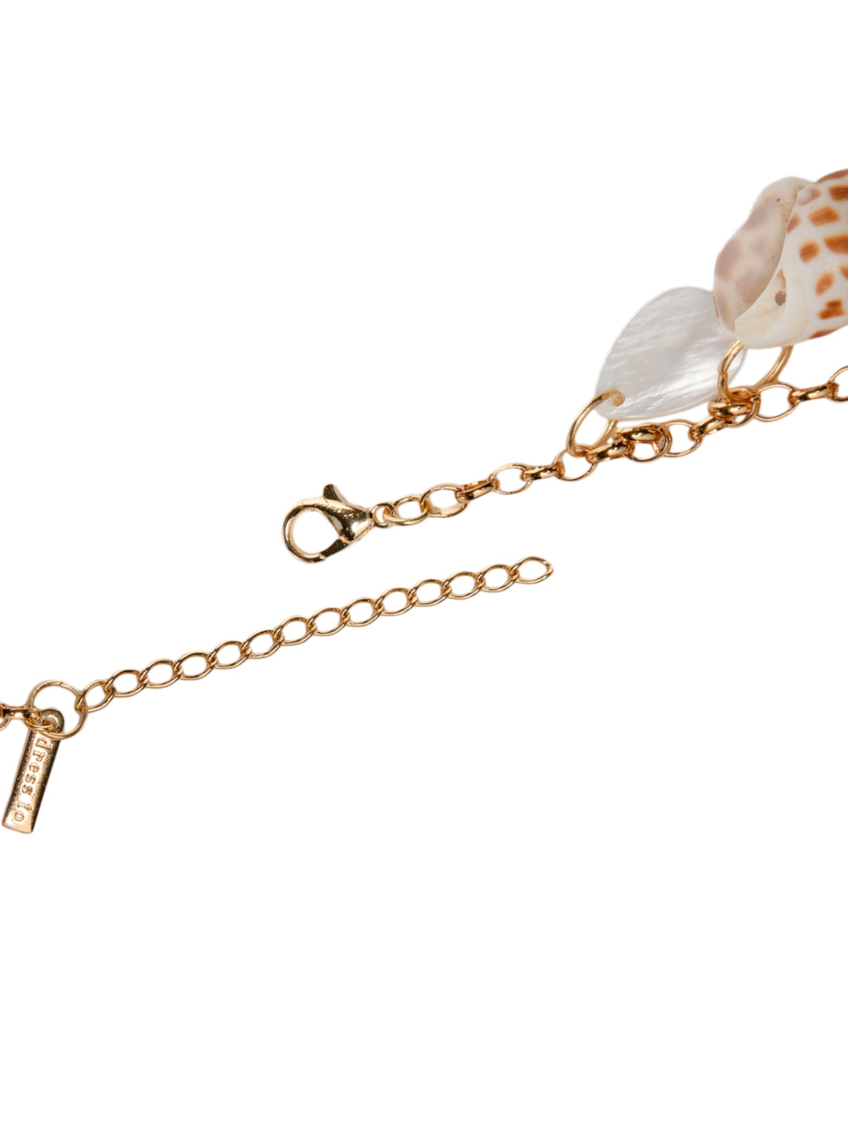 Tornozeleira Feminina Conchas Maré Dourado Dress To