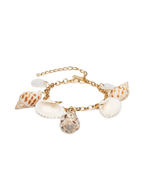 Tornozeleira Feminina Conchas Maré - Dourado