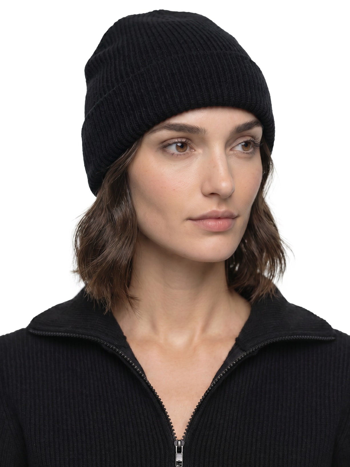 Touca Feminina De Tricot Preto Anselmi