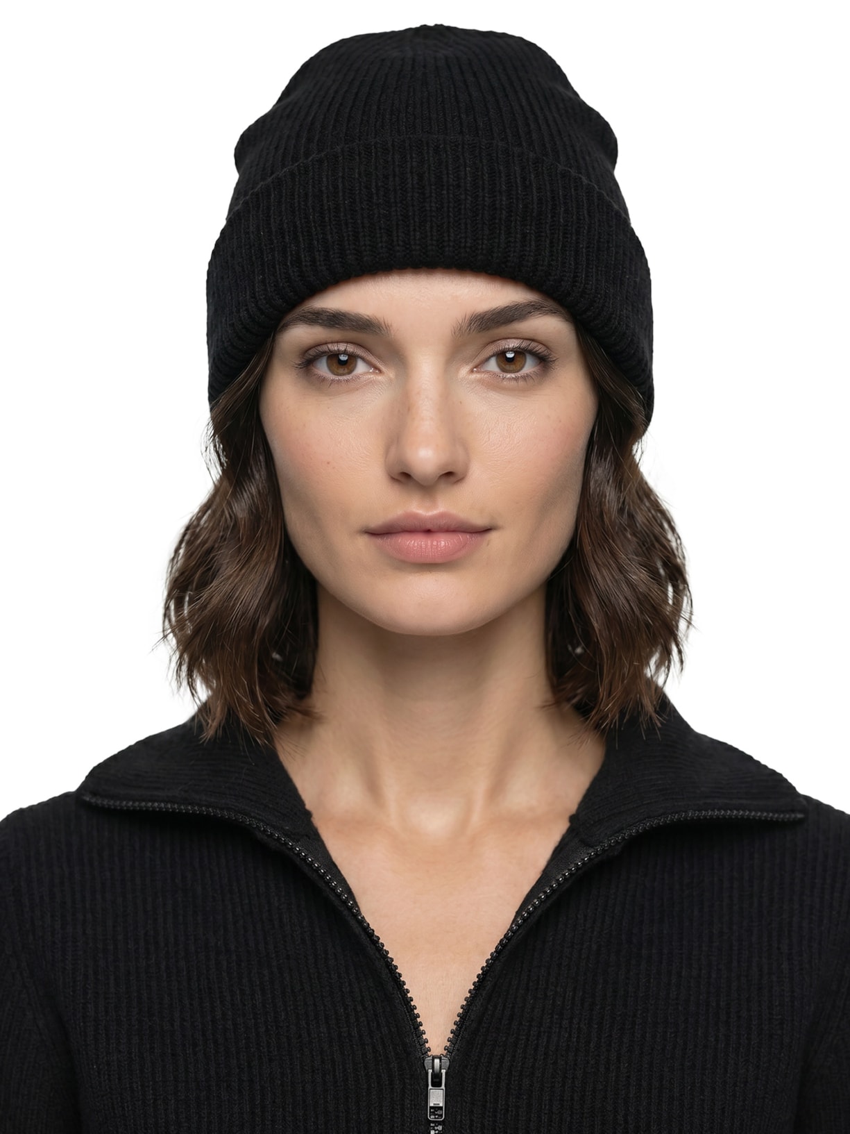 Touca Feminina De Tricot Preto Anselmi