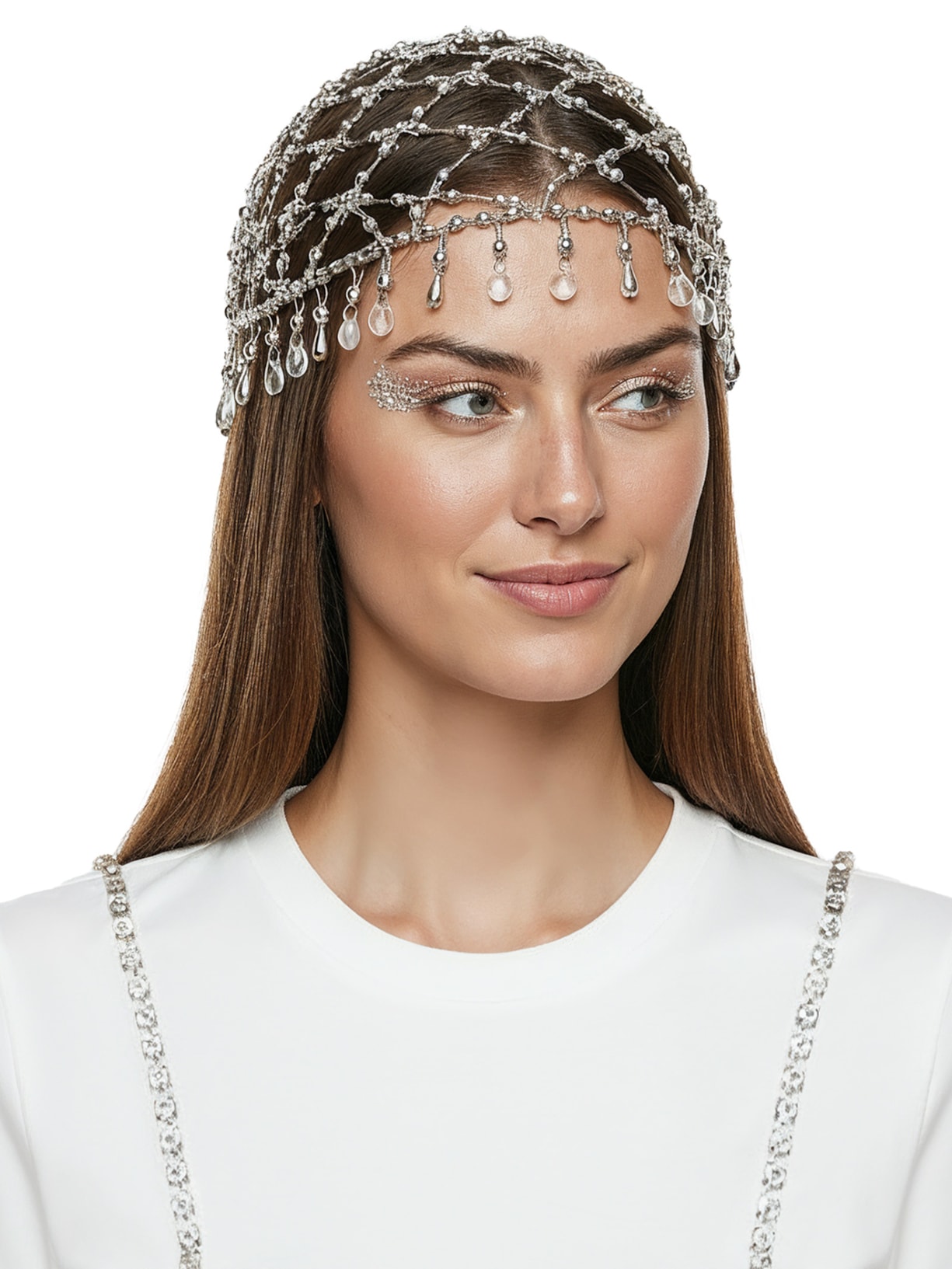 Touca Feminina Miçanga Prateado Shop2gether + Piesse