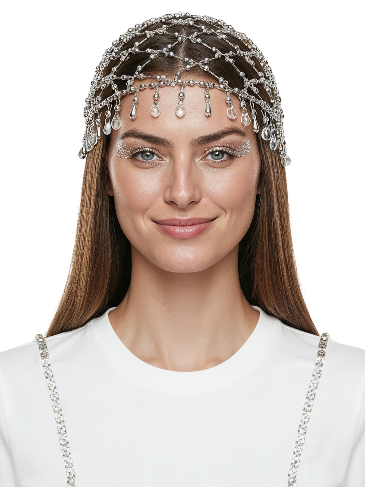 Touca Feminina Miçanga Prateado Shop2gether + Piesse